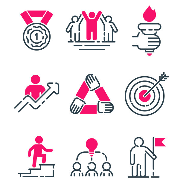 动机概念图粉色图标业务图片下载