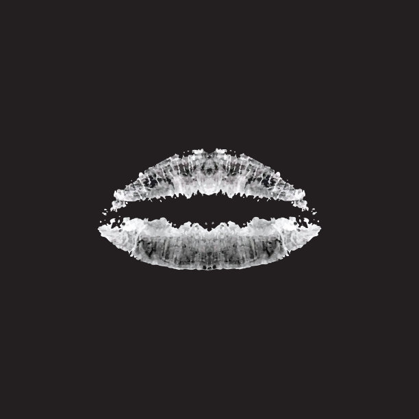 世界接吻日7月6日水彩唇印图片下载