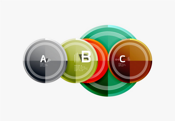 圆形几何抽象背景模板图片下载