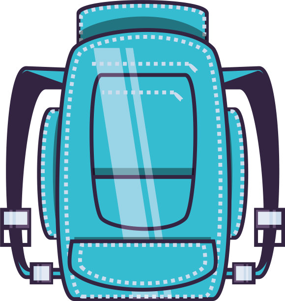 旅行袋设备孤立图标图片下载