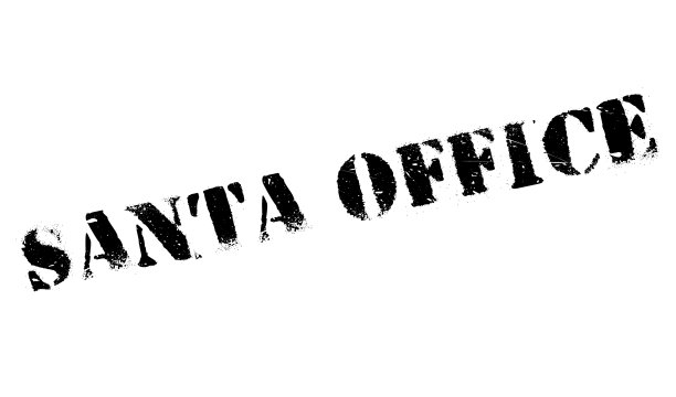圣诞老人办公室橡皮图章图片下载