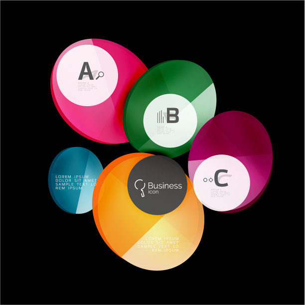 玻璃圈抽象背景图片下载