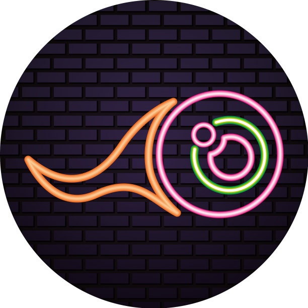 万圣节的霓虹灯孤立的眼睛图标图片下载