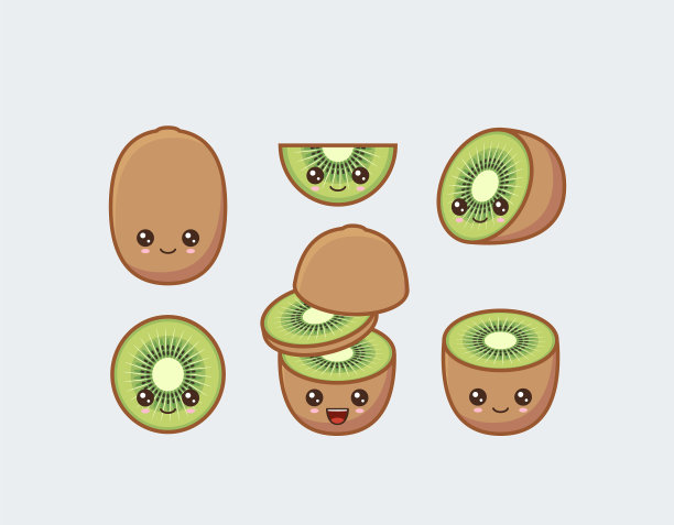 几维set画可爱可爱的食物脸图片下载