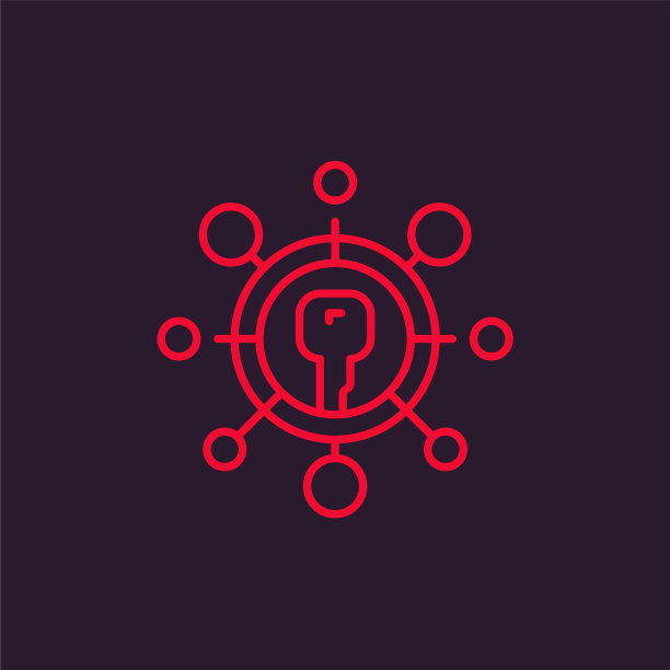 加密线条图标图片下载