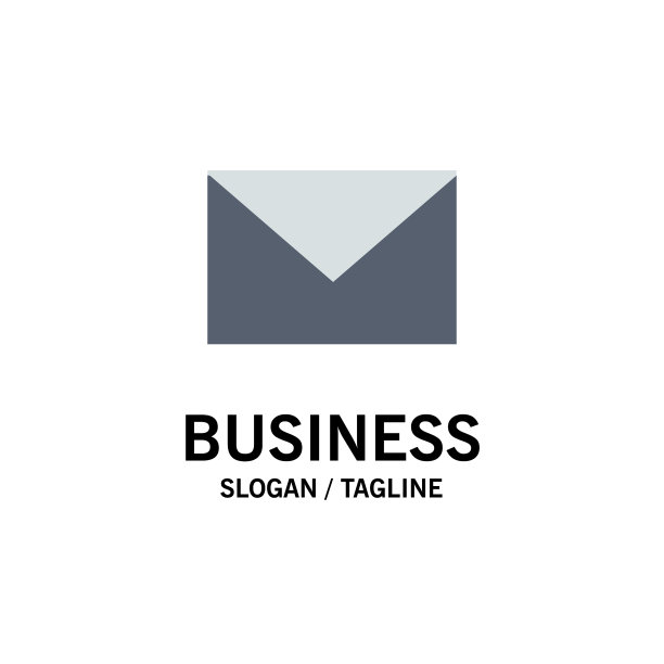 短信信息邮件和企业标识模板扁平图片下载