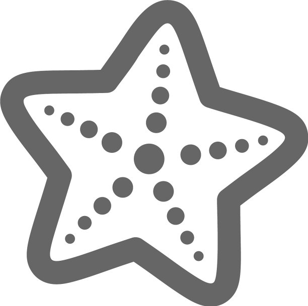 夏季海星轮廓图标图片下载