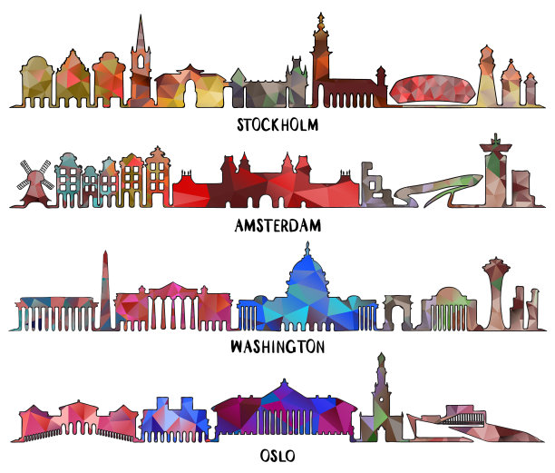 三角形设计斯德哥尔摩阿姆斯特丹华盛顿图片下载