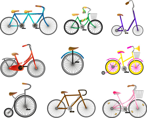 设置现代复古自行车城市街道骑图片下载