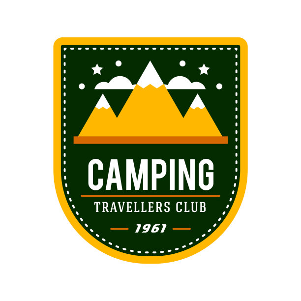 露营单位设置与远足设备的标志图片下载