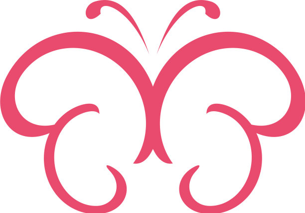 观赏性蝴蝶标志模板图片下载