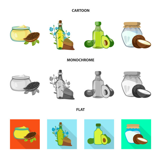 健康蔬菜标识集设计图片下载