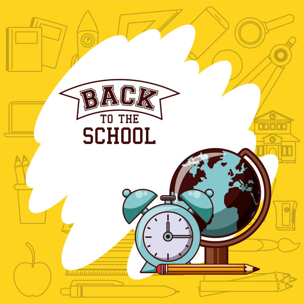 回到学校季节卡片和海报图片下载