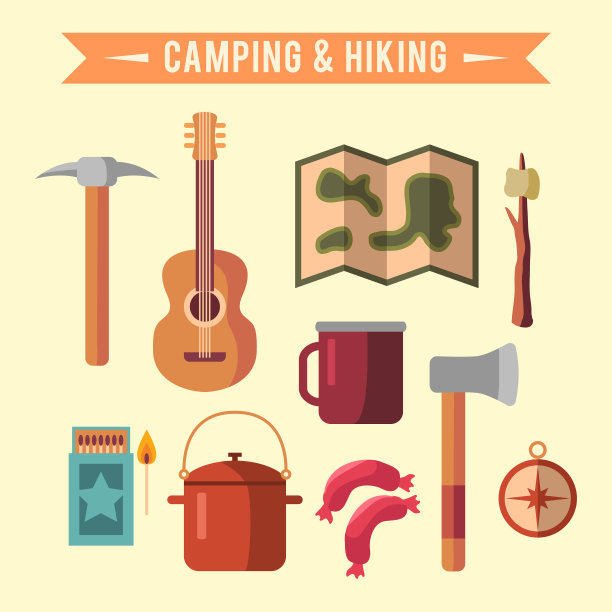 露营装置和远足装备图片下载