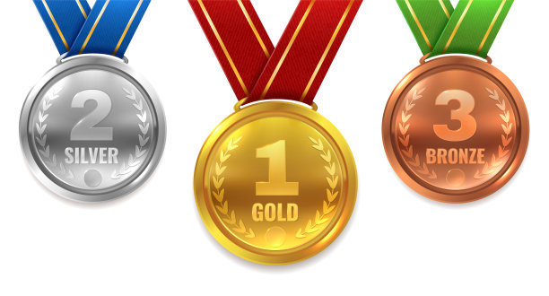 金牌得主，银牌得主，铜牌得主图片下载