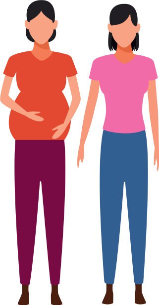 怀孕的女性卡通形象图片下载