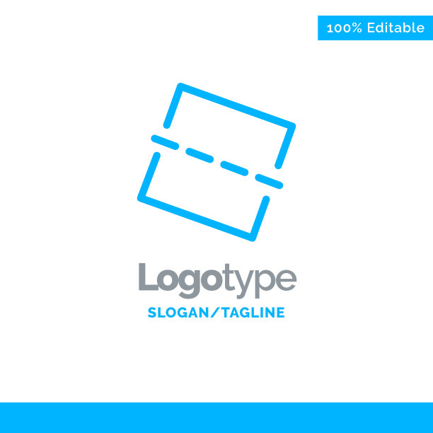 图片照片拉直蓝色实心标志模板图片下载