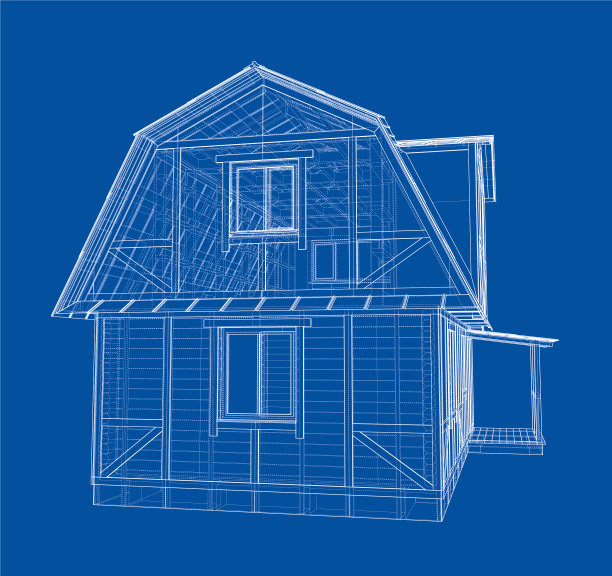 房屋草图渲染3d图片下载
