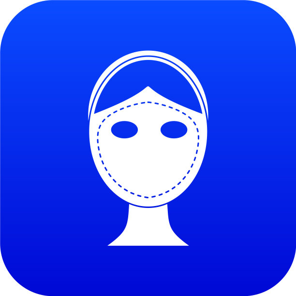 脸部标记的整容手术图标数字图片下载