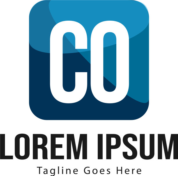 现代框架CO首字母Logo模板图片下载