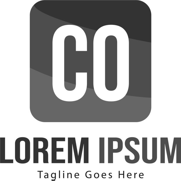 现代框架CO首字母Logo模板图片下载