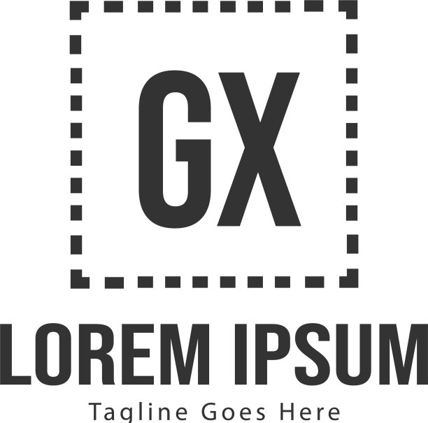 首字母GX现代框架标志模板图片下载