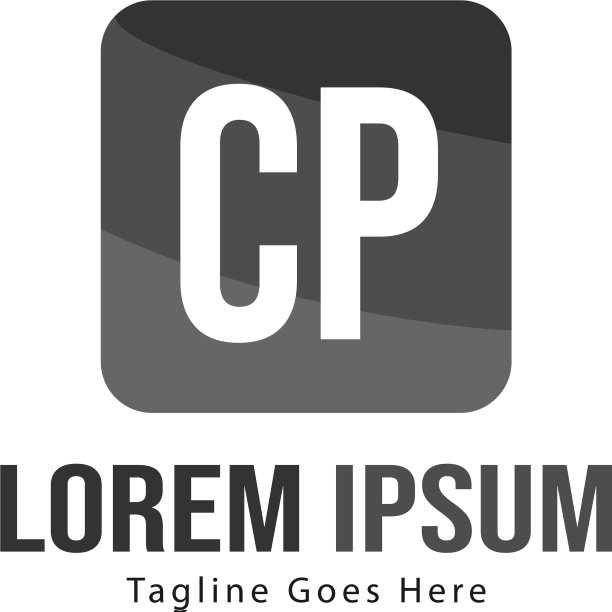 首字母CP现代框架标志模板图片下载