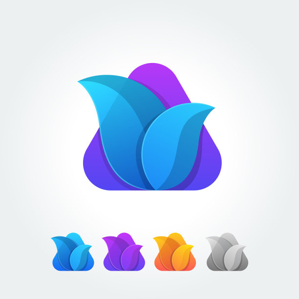 三角形相交图标多色图片下载