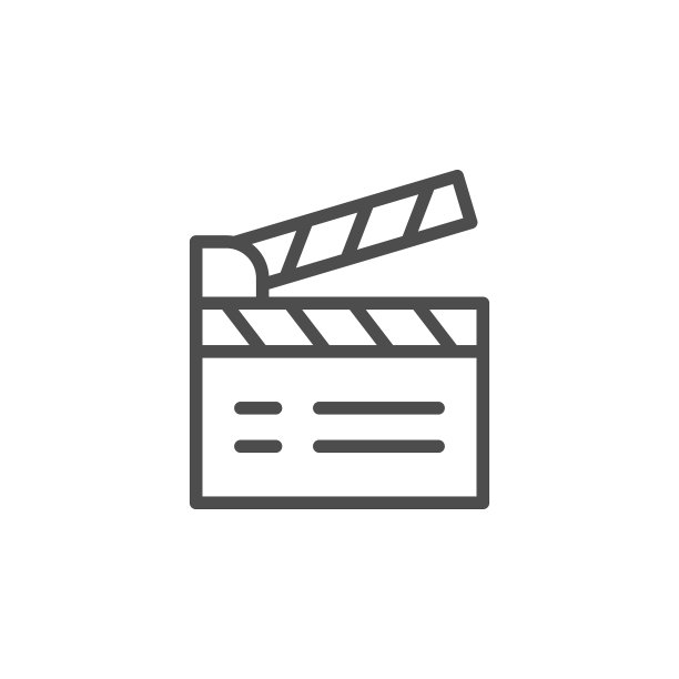 电影场记板线条图标图片下载