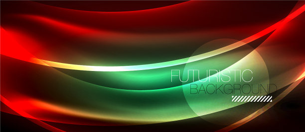 发光抽象波对黑暗闪亮的运动魔术图片下载