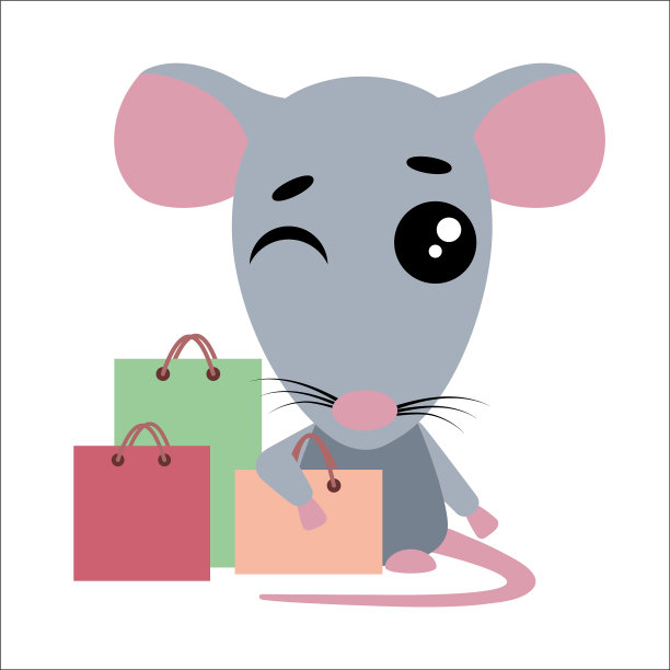 可爱的老鼠和包装图片下载