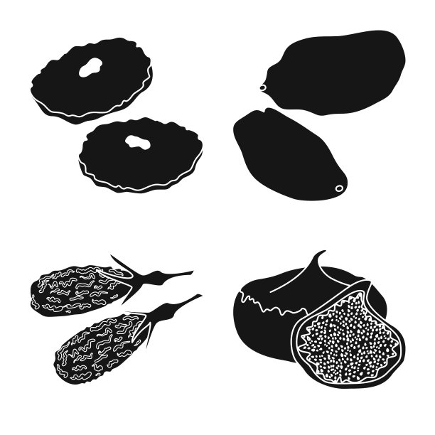 设计维生素和自然标志套装图片下载