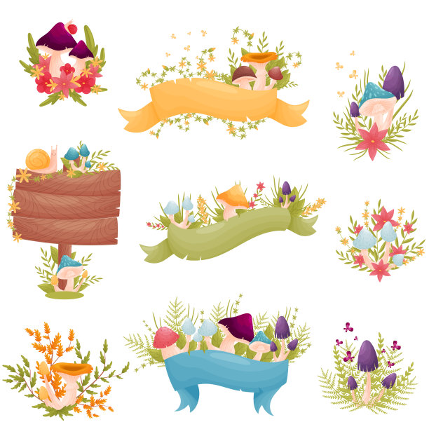 设置组成蘑菇花和图片下载