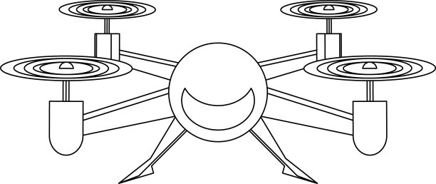 无人机遥控卡通黑色和图片下载
