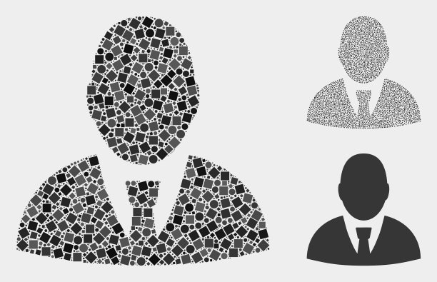 用户配置文件图标马赛克正方形和圆形图片下载