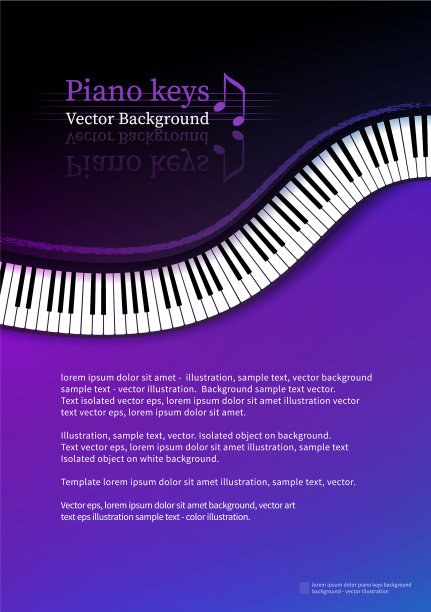 设计模板与俯视图钢琴键图片下载