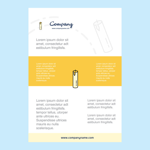 蜡烛公司简介年度模板布局图片下载