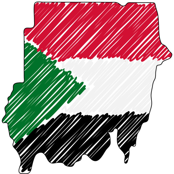 苏丹地图手绘草图概念图片下载