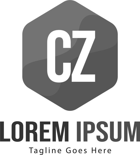 CZ字母现代边框logo模板图片下载