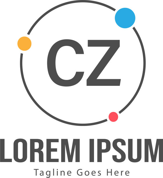 CZ字母现代边框logo模板图片下载