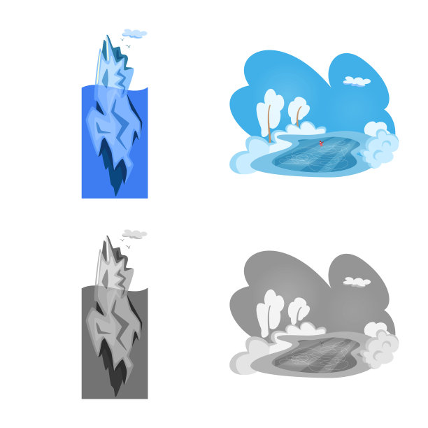 设计纹理和冻结符号集图片下载