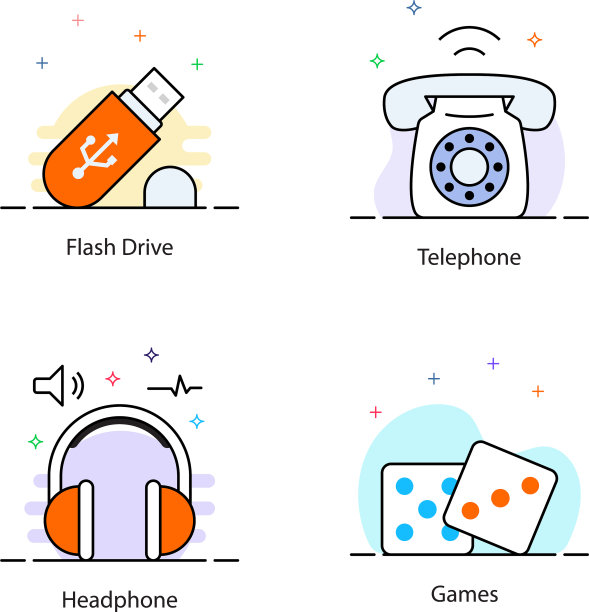 通信扁平图标集图片下载