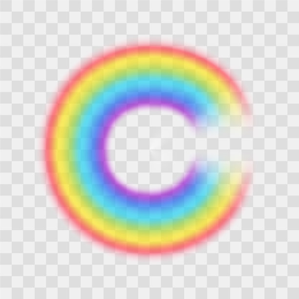 现实详细的3d彩虹上透明图片下载