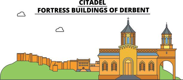 俄罗斯达吉斯坦derbent城堡旅游图片下载
