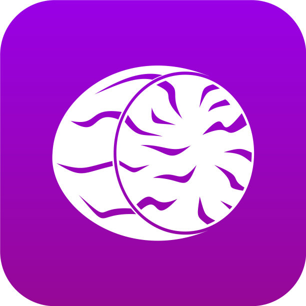 半肉豆蔻图标数字紫色图片下载