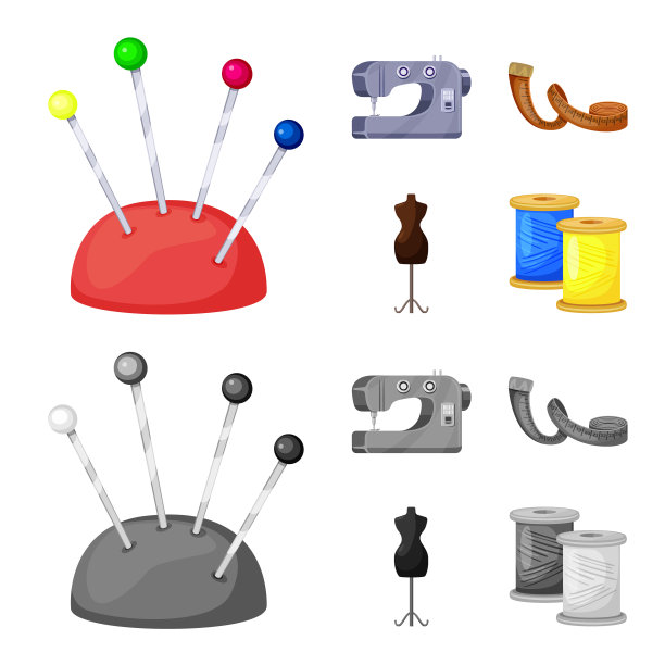 孤立的对象工艺和手工标志集图片下载