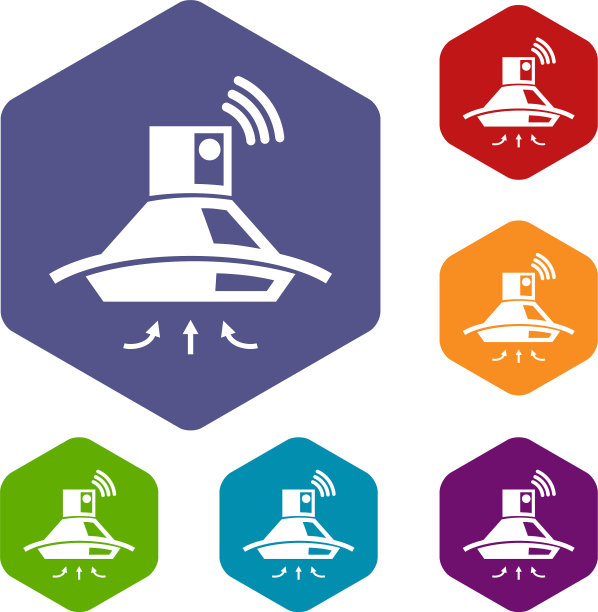 厨房罩图标六面体图片下载