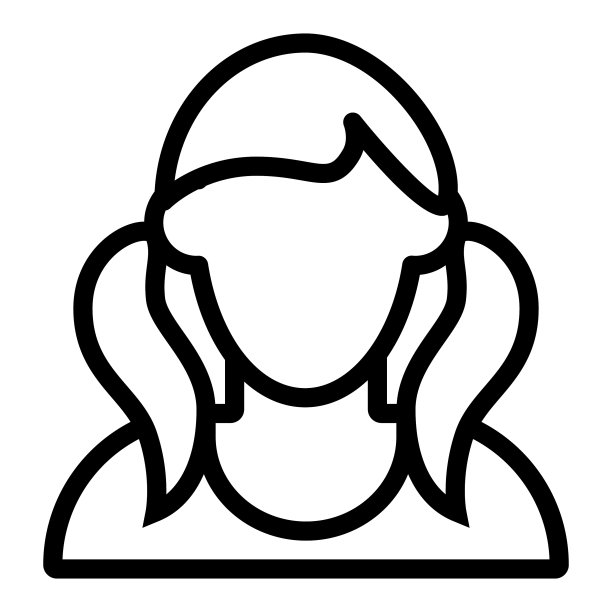 有尾巴的女孩头像线图标无脸女孩图片下载