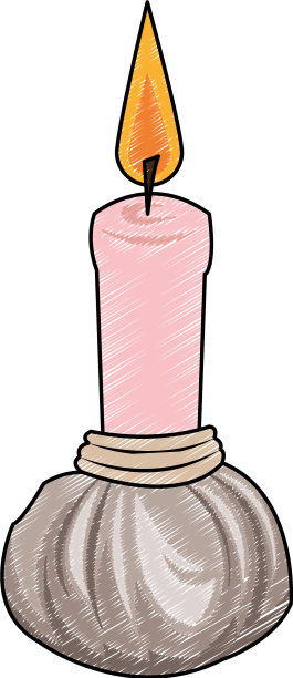 水疗香薰蜡烛涂鸦图片下载