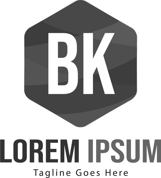 BK字母标志设计创意现代图片下载
